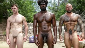 Nude Beach Threesome
